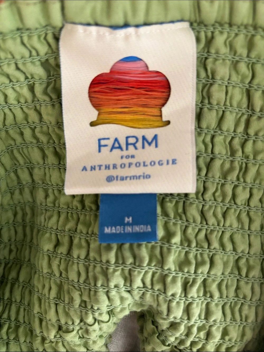 FARM Rio Green Tropical Palm-Print Slip Dress - Picture 4 of 5